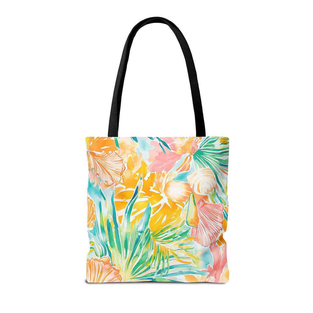 Neon Tropics Floral Tote Bag - Beach Bag, Shopping Tote, Eco-Friendly Gift, Summer Accessories, Unique Handbag