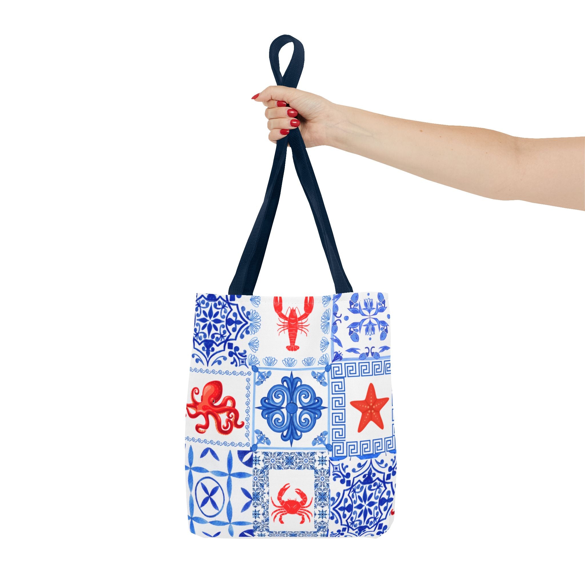 Greek Sea - Ocean-Inspired Tote Bag, Nautical Style, Beach Bags, Gift for Her, Summer Accessory, Trendy Shopping Tote, AOP Design