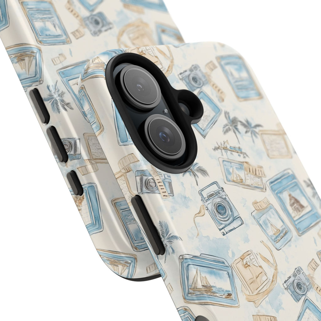 Vintage Vacay- Tough Phone Case - Tropical Vintage Camera Design