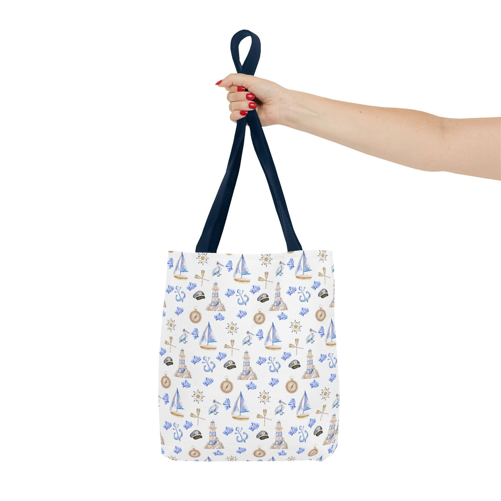 Sail Away - Nautical Themed Tote Bag, Beach Bag, Sailor Tote, Summer Essentials, Gift for Sea Lovers, Travel Bag