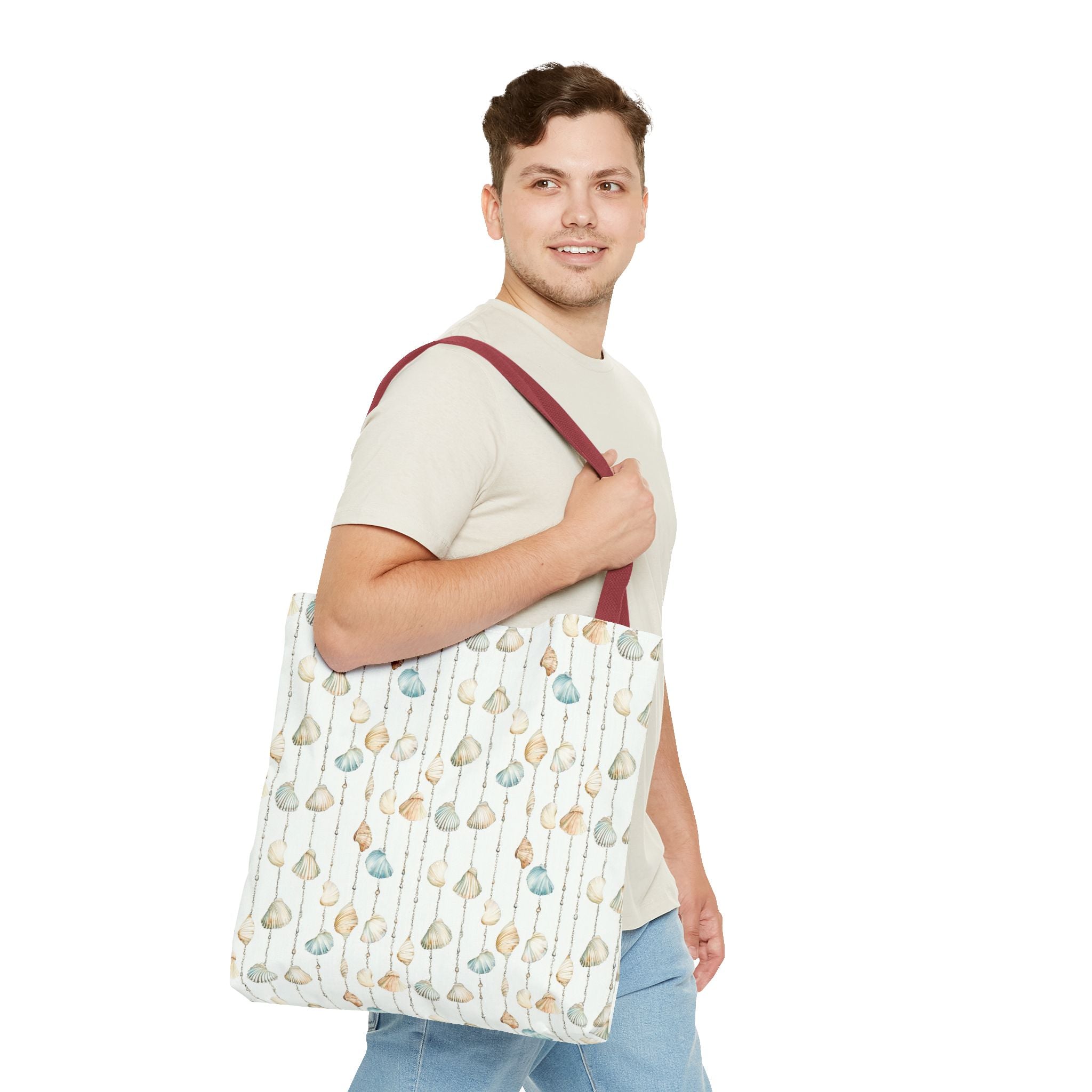 Seashell Lovers- Chic Patterns Tote Bag, Stylish Handbag, Reusable Shopping Tote, Beach Bag, Gift for Her, Eco-Friendly Bag, Casual Purse