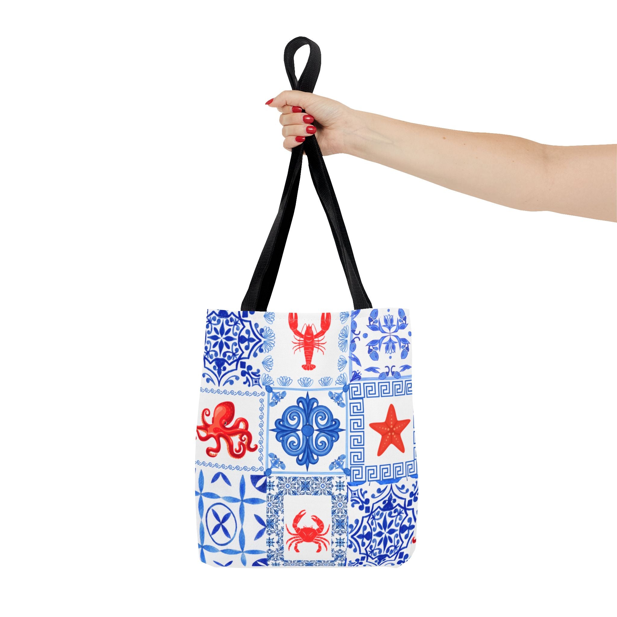 Greek Sea - Ocean-Inspired Tote Bag, Nautical Style, Beach Bags, Gift for Her, Summer Accessory, Trendy Shopping Tote, AOP Design