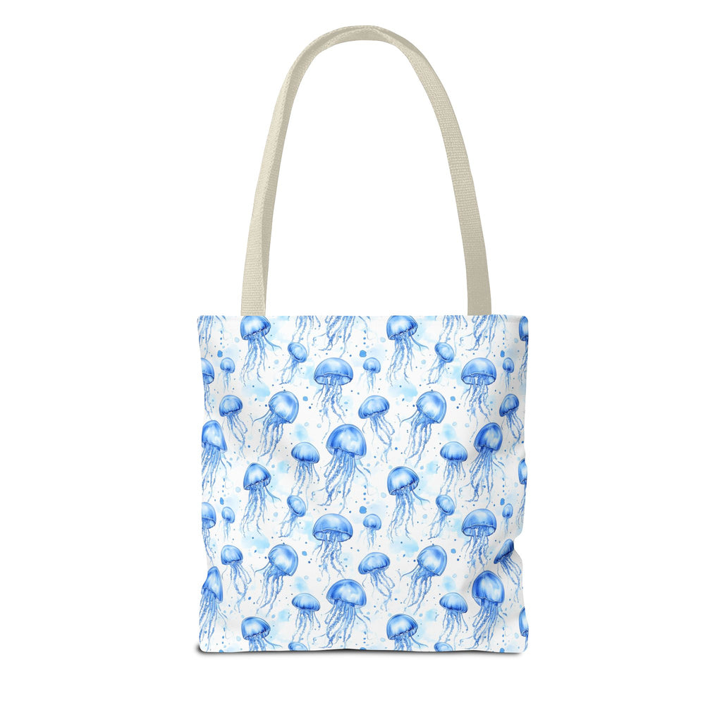 Blue Jellyfish Tote Bag - Ocean-Inspired Carryall, Beach Bag, Eco-Friendly Shopping Tote, Perfect Gift for Sea Lovers
