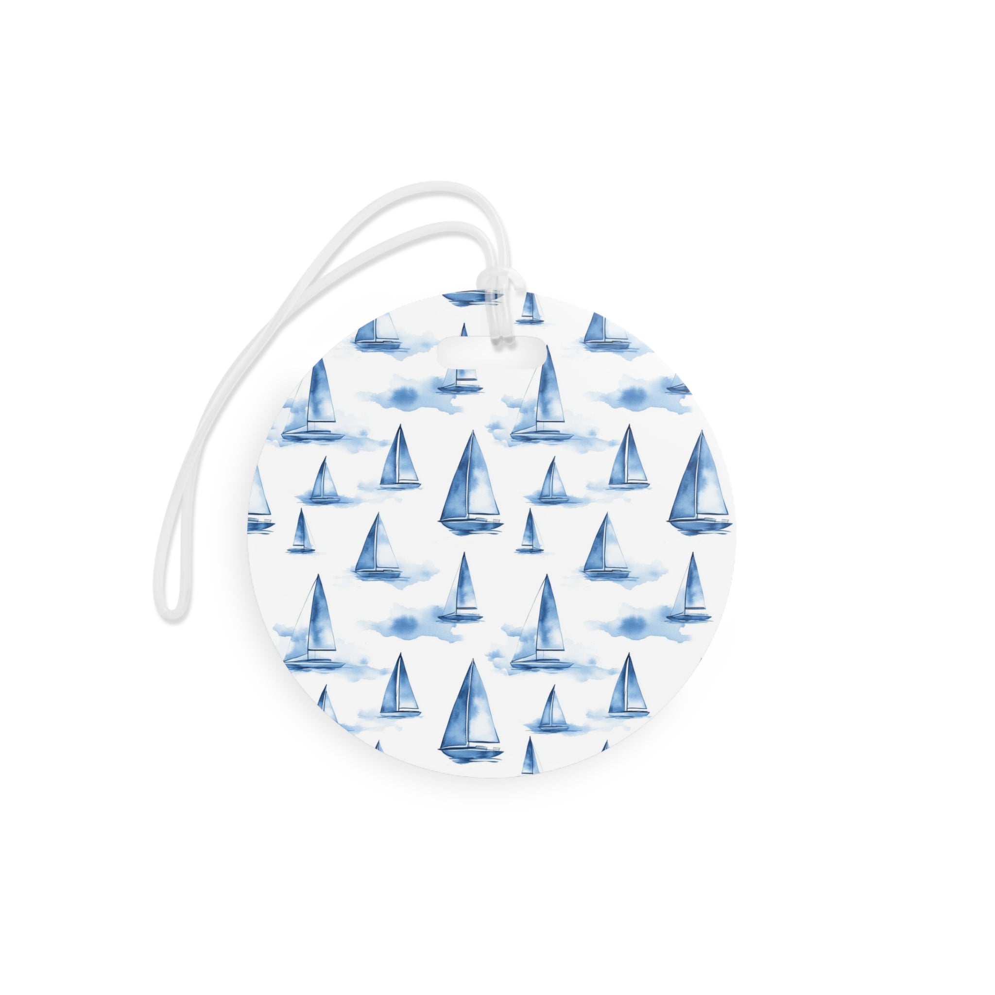 Blue Sailboat Luggage Tag, Travel Accessories, Luggage, Vacation must have, Beach Vacation Supplies