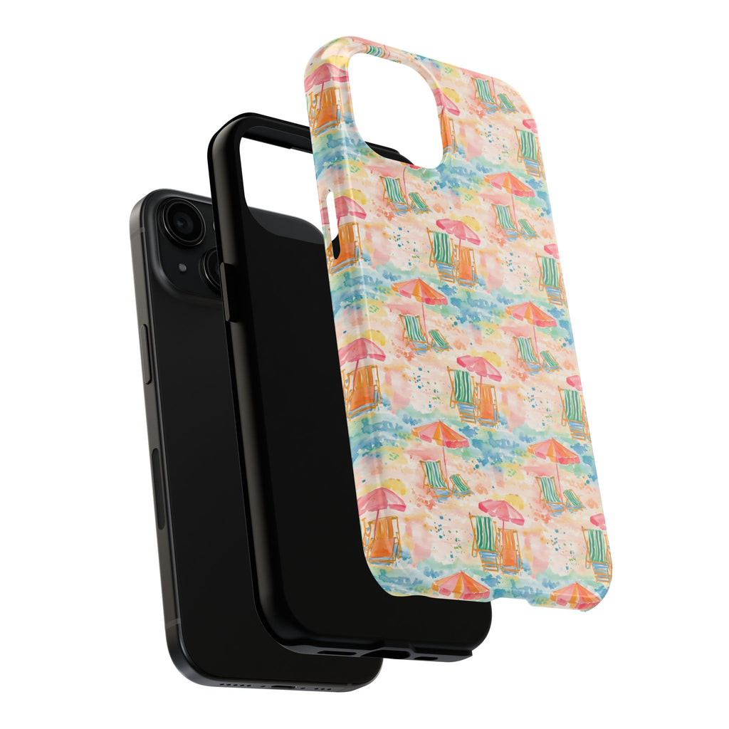 Beach Vibes - Colorful Beach Scene Tough Phone Cases | Summer Vibes, Beach Lover Gift, Durable Case, Phone Accessories, Fun Design