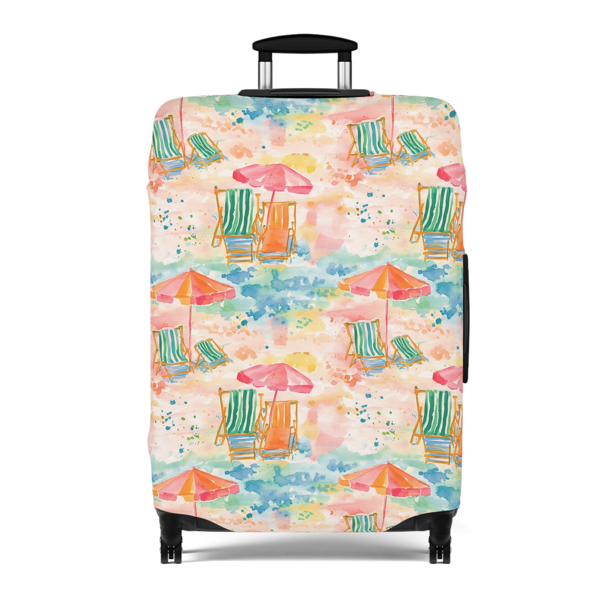 Beach Vibes- Colorful Beach Luggage Cover, Travel Accessory, Stylish Suitcase Protector, Vacation Gear, Summer Travel Essentials, Gift for Travelers
