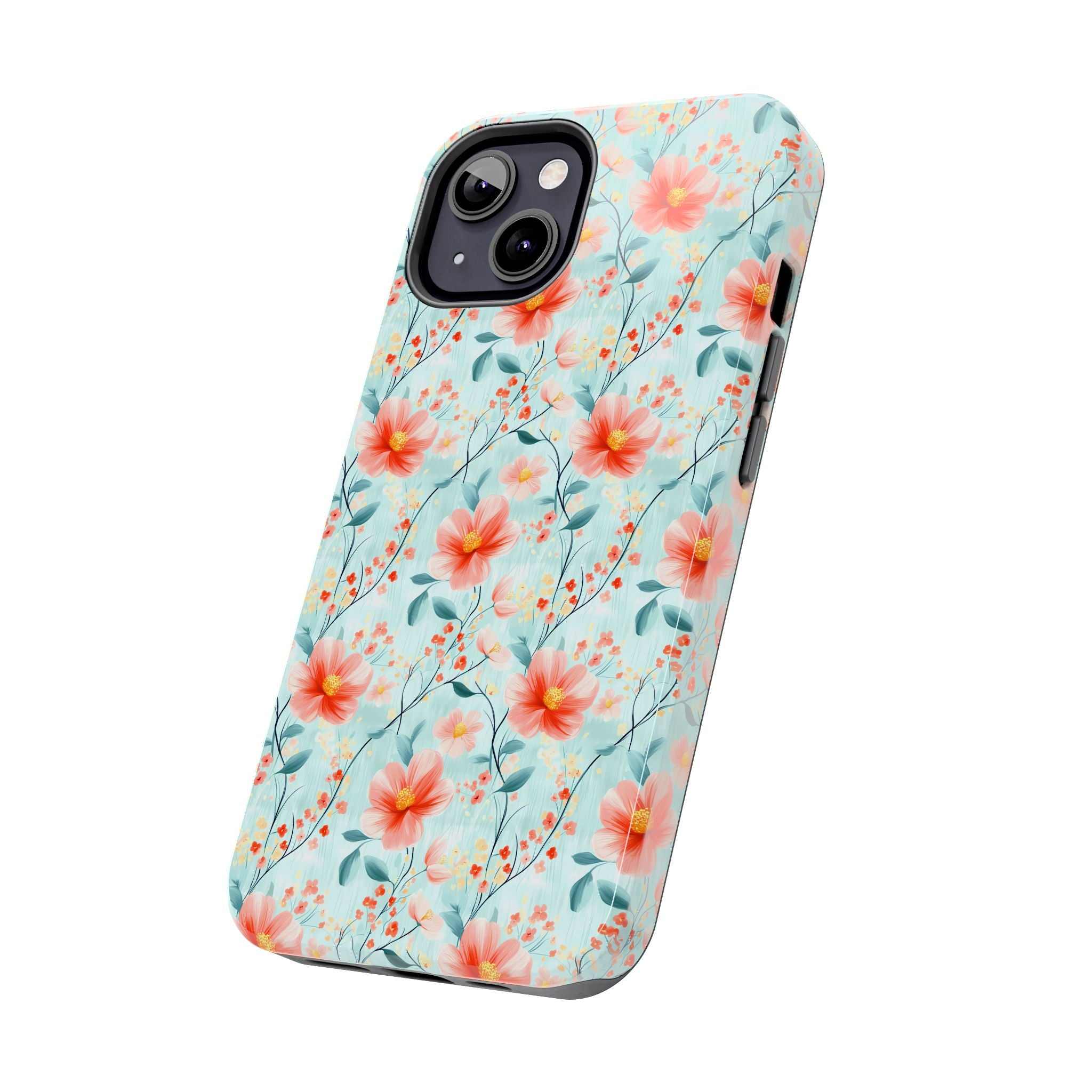 Teal Daisy- Floral Tough Phone Cases, Durable Phone Cover, Stylish Cell Phone Case, Protective Case for Women, Gift for Flower Lovers