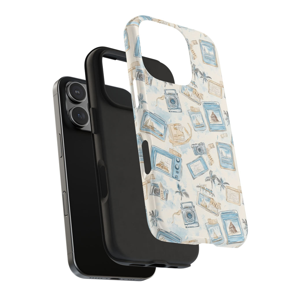 Vintage Vacay- Tough Phone Case - Tropical Vintage Camera Design