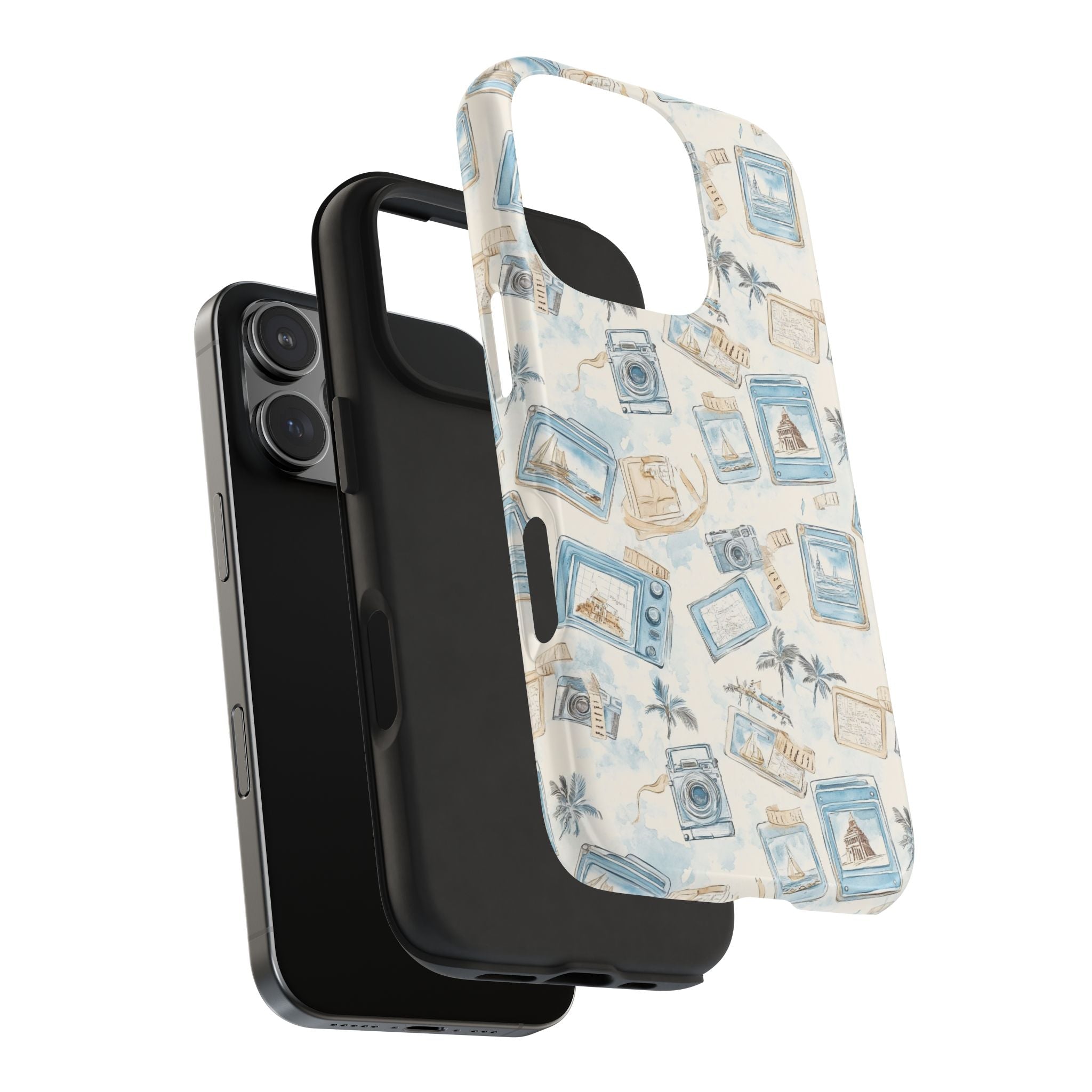 Vintage Vacay- Tough Phone Case - Tropical Vintage Camera Design