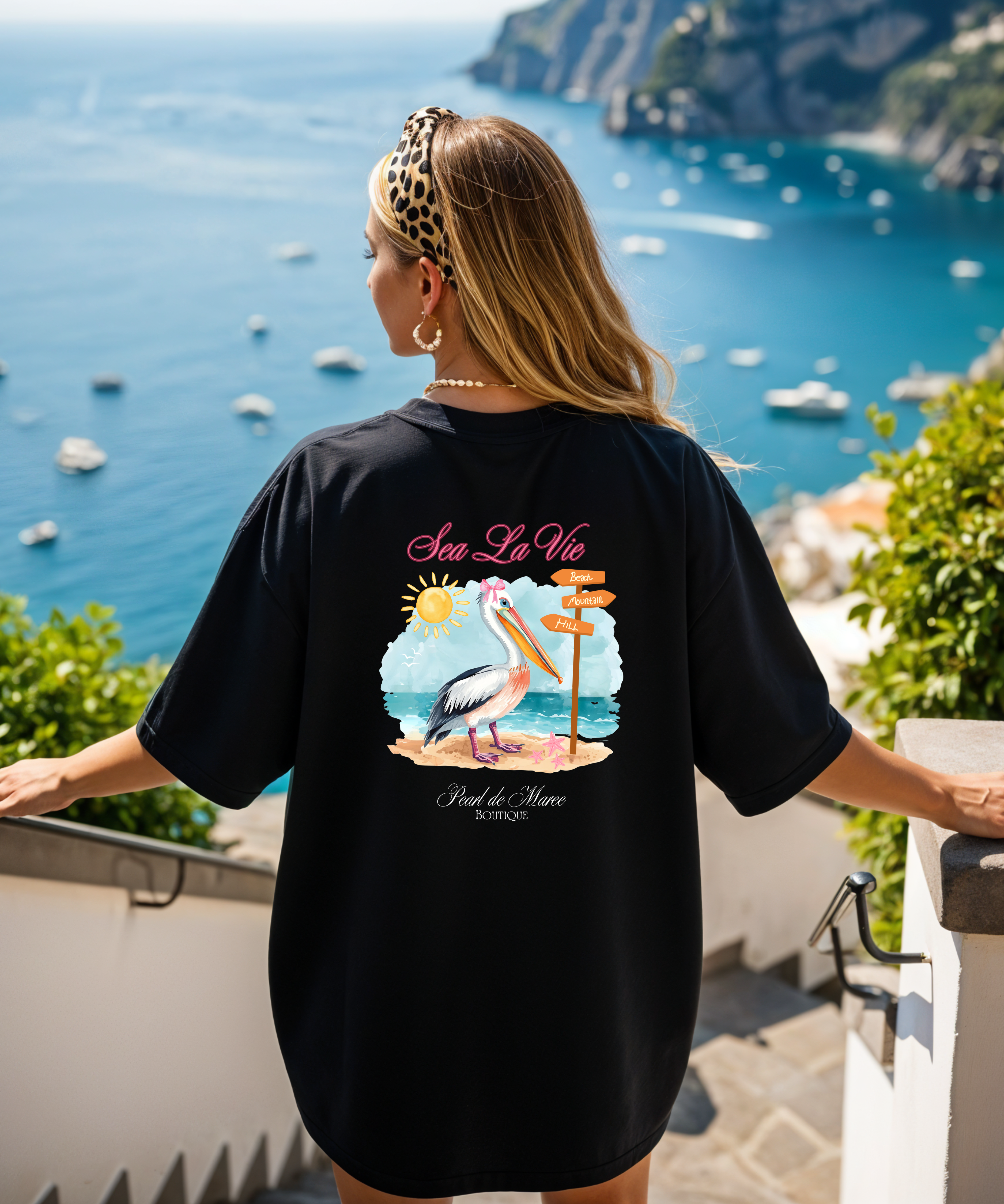 Sea La Vie Pelican T-Shirt, Summer Shirt, Gift For Women, Beach Shirt, Summer Women Shirt