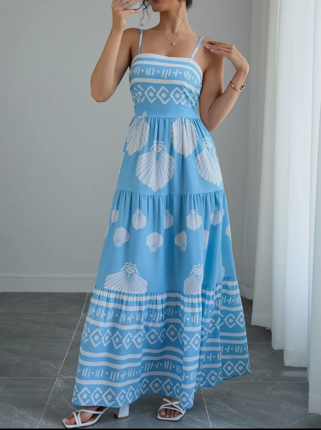 Seaside Serenade Light Blue Maxi Dress